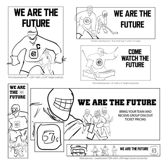 sketches of 'we are the future' concept