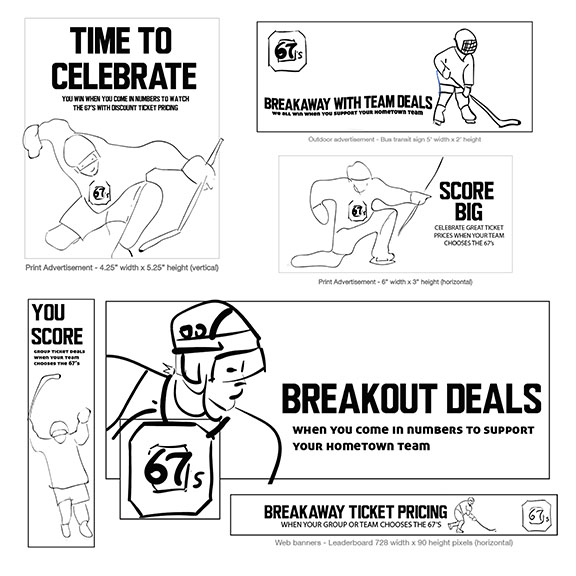 sketches of 'breakaway deals' concept